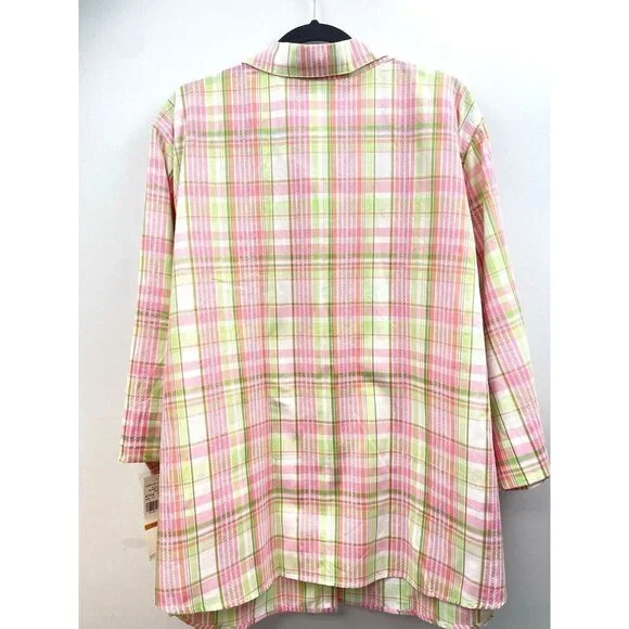 ALFRED DUNNER MIAMI BEACH WOMEN'S 3/4 Sleeve Fit Button-Down Shirt 3X - Picture 12 of 16